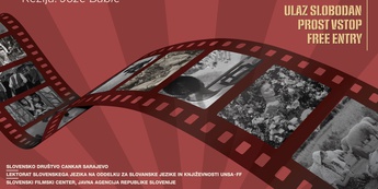 Plakat 7. dni slovenskega novega filma v Sarajevu. Foto Arhiv Slovenskega filmskega centra