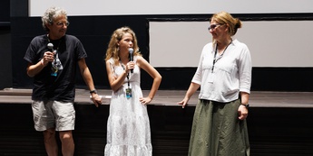 Radovan Mišić (producent) in Kiara Kenig (igralka) na festivalu v Pulju - Foto: Pulj festival