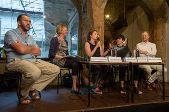 Roberts Vinovskis,  Lelda Ozola, Urša Menart, Alise Gelze, Renārs Vimba- Foto Matjaž Rušt