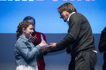 Bojan Labović (direktor 25. Festivala slovenskega filma Portorož) in Loti Kovačič - Foto: Katja …