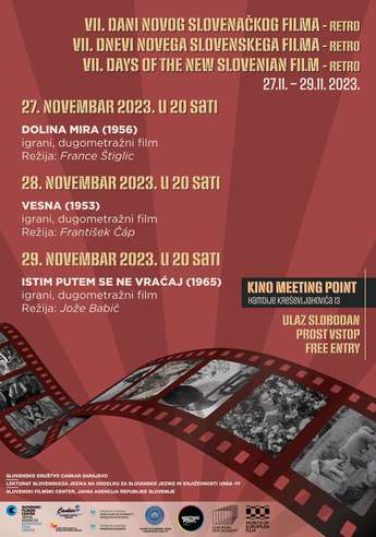 Plakat 7. dni slovenskega novega filma v Sarajevu. Foto Arhiv Slovenskega filmskega centra