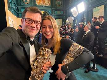 Nebojša Slijepčević in francoska koproducentka Noëlle Lévénez - Foto: Norfolk Films