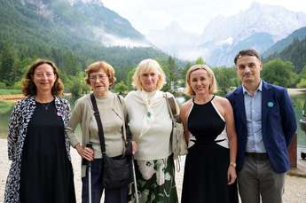 From left to right: Director of the Slovenian Cinematheque Ženja Leiler, Zdenka Logar Povšič (Mo…