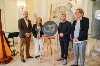 Matthijs Wouter Knol, Director of the European Film Academy; Nataša Bučar, Director of the Slove…