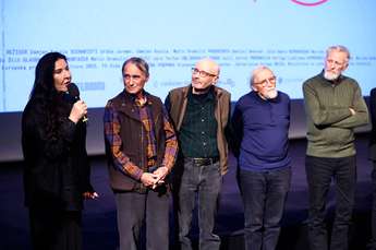 Marina Abramović in Marko Pogačnik, David Nez, Tomaž Brejc in Matjaž Hanžek - OHO - Foto: Katja …