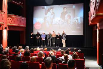 Pogovor in poklon ustvarjalcev filma - Foto: Katja Goljat